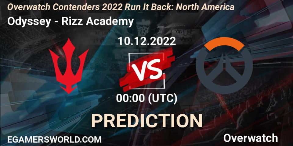 Odyssey vs Rizz Academy: Match Prediction. 09.12.2022 at 23:00, Overwatch, Overwatch Contenders 2022 Run It Back: North America