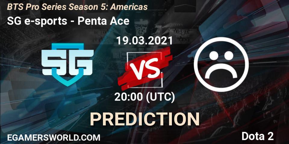 SG e-sports vs Penta Ace: Match Prediction. 19.03.21, Dota 2, BTS Pro Series Season 5: Americas
