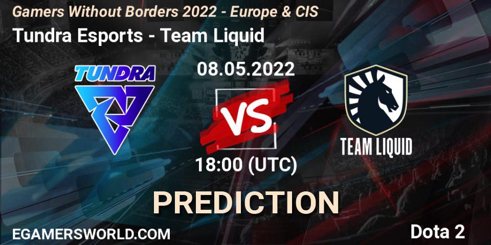 Tundra Esports vs Team Liquid: Match Prediction. 08.05.22, Dota 2, Gamers Without Borders 2022 - Europe & CIS