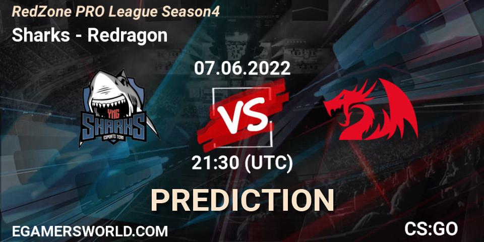 Sharks vs Redragon: Match Prediction. 07.06.2022 at 21:30, Counter-Strike (CS2), RedZone PRO League Season 4