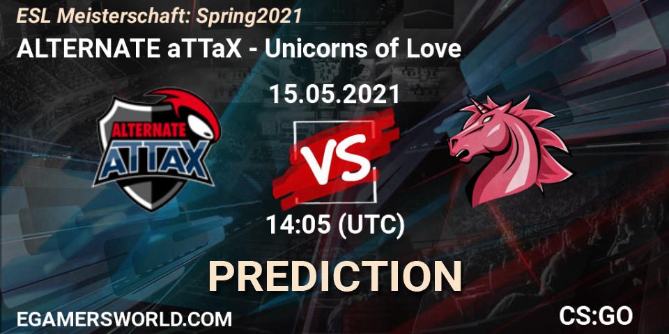 ALTERNATE aTTaX vs Unicorns of Love: Match Prediction. 15.05.2021 at 13:35, Counter-Strike (CS2), ESL Meisterschaft: Spring 2021
