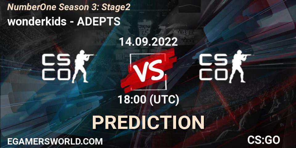 wonderkids vs ADEPTS: Match Prediction. 14.09.2022 at 19:00, Counter-Strike (CS2), NumberOne Season 3: Stage 2