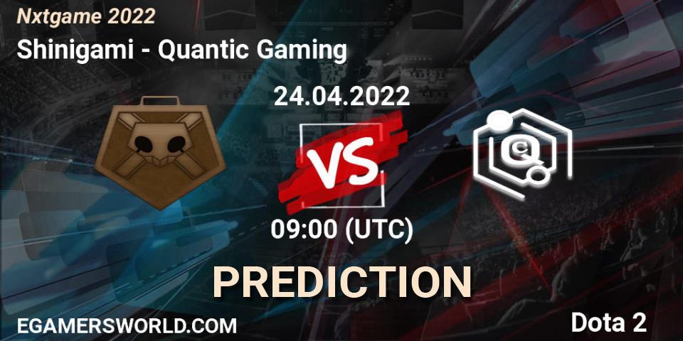 Shinigami vs Quantic Gaming: Match Prediction. 24.04.2022 at 08:55, Dota 2, Nxtgame 2022