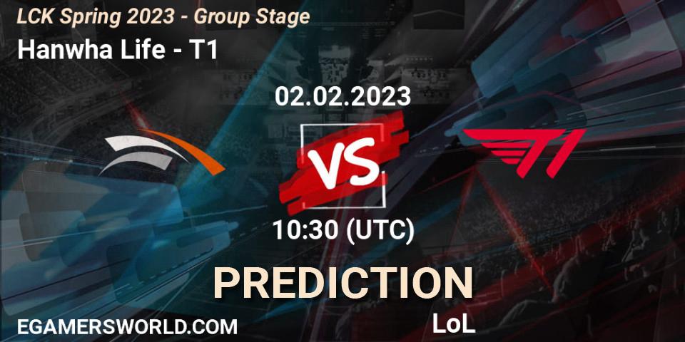 Hanwha Life vs T1: Match Prediction. 02.02.23, LoL, LCK Spring 2023 - Group Stage