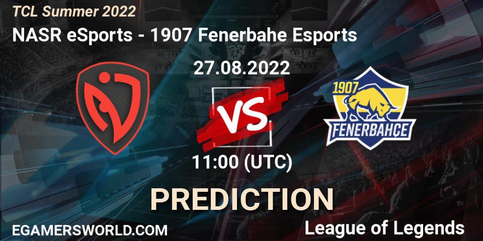 NASR eSports vs 1907 Fenerbahçe Esports: Match Prediction. 27.08.22, LoL, TCL Summer 2022