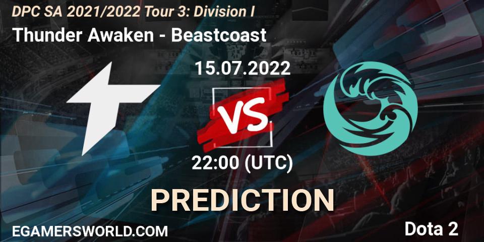 Thunder Awaken vs Beastcoast: Match Prediction. 15.07.2022 at 22:04, Dota 2, DPC SA 2021/2022 Tour 3: Division I