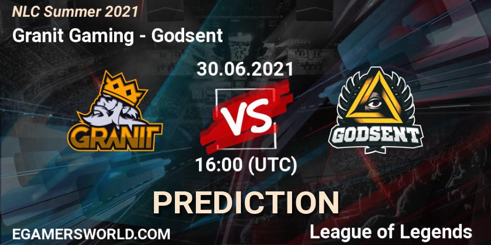 Granit Gaming vs Godsent: Match Prediction. 30.06.2021 at 16:00, LoL, NLC Summer 2021