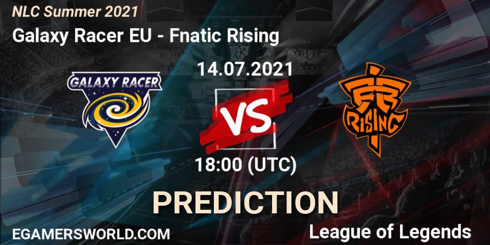 Galaxy Racer EU vs Fnatic Rising: Match Prediction. 14.07.2021 at 18:00, LoL, NLC Summer 2021