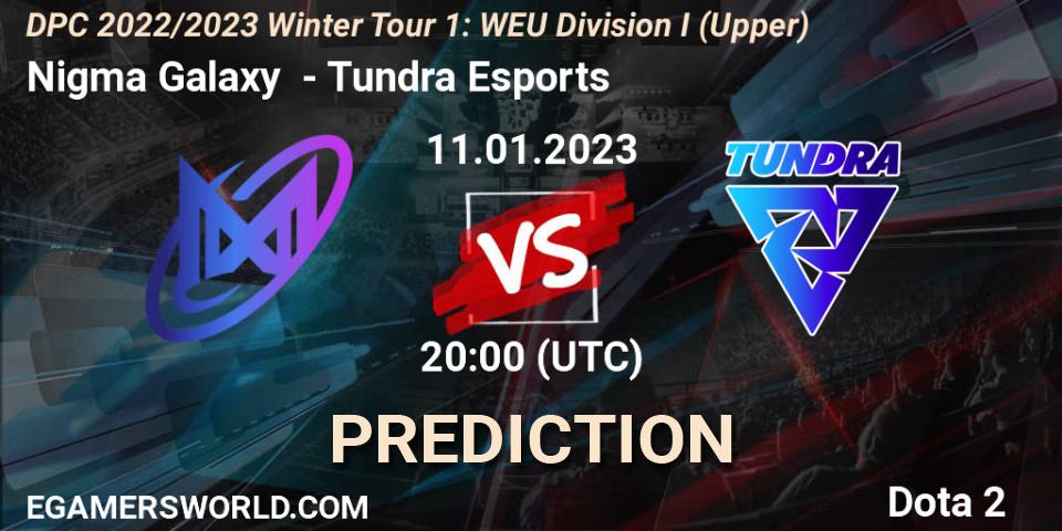 Nigma Galaxy vs Tundra Esports: Match Prediction. 11.01.2023 at 20:00, Dota 2, DPC 2022/2023 Winter Tour 1: WEU Division I (Upper)