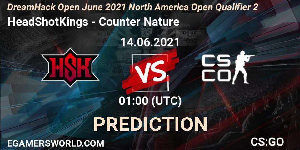 HeadShotKings vs Counter Nature: Match Prediction. 14.06.2021 at 01:00, Counter-Strike (CS2), DreamHack Open June 2021 North America Open Qualifier 2