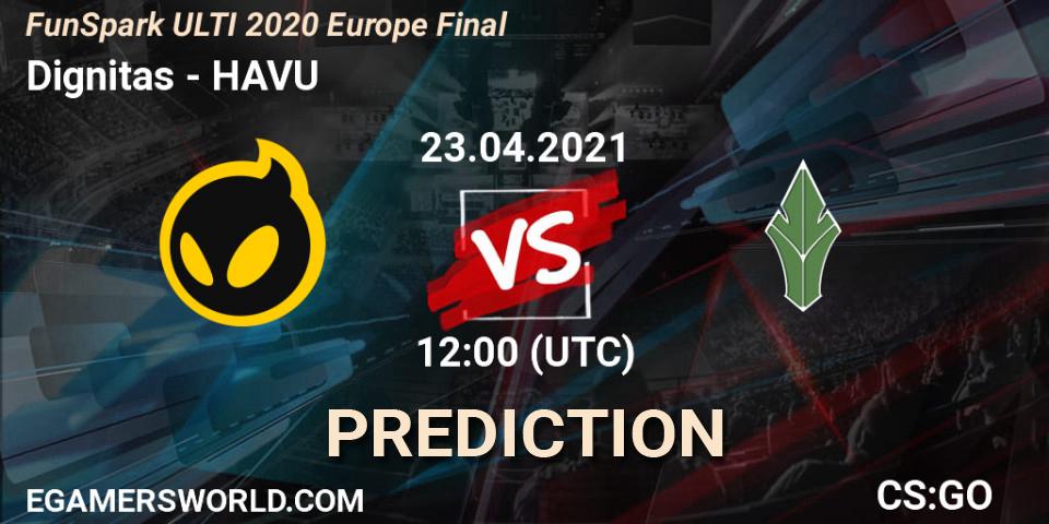 Dignitas vs HAVU: Match Prediction. 23.04.2021 at 12:00, Counter-Strike (CS2), Funspark ULTI 2020 Finals