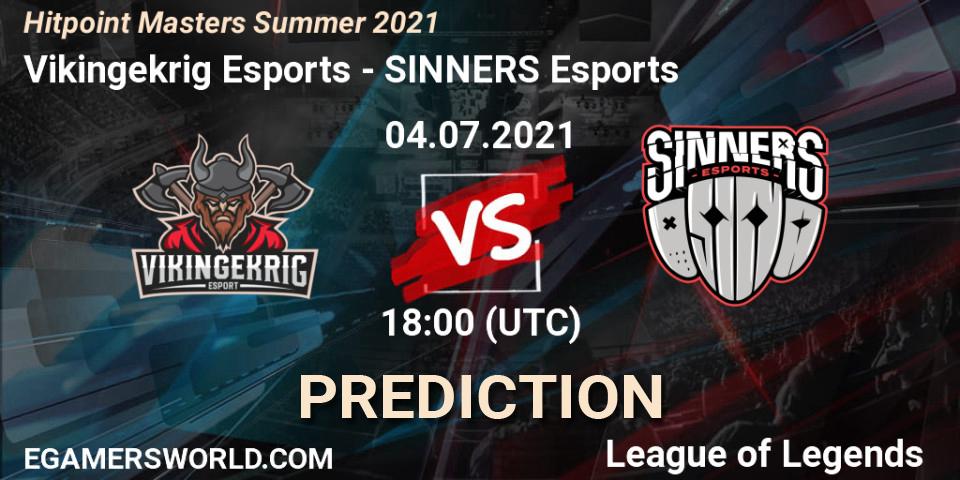 Vikingekrig Esports vs SINNERS Esports: Match Prediction. 04.07.2021 at 18:00, LoL, Hitpoint Masters Summer 2021