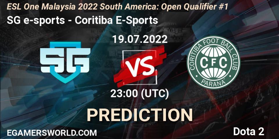 SG e-sports vs Coritiba E-Sports: Match Prediction. 19.07.2022 at 23:27, Dota 2, ESL One Malaysia 2022 South America: Open Qualifier #1