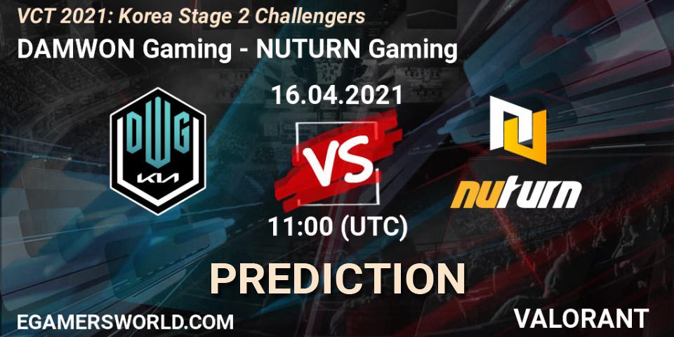 DAMWON Gaming vs NUTURN Gaming: Match Prediction. 16.04.2021 at 11:00, VALORANT, VCT 2021: Korea Stage 2 Challengers
