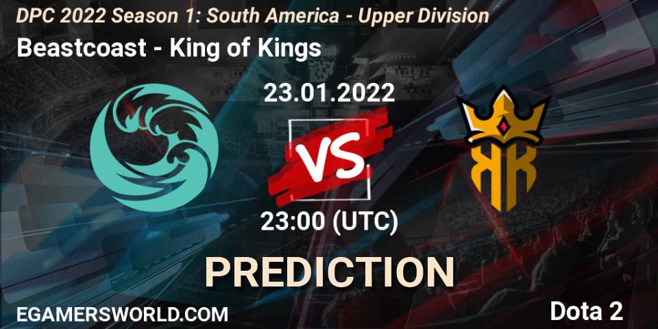 Beastcoast vs King of Kings: Match Prediction. 23.01.2022 at 23:41, Dota 2, DPC 2022 Season 1: South America - Upper Division