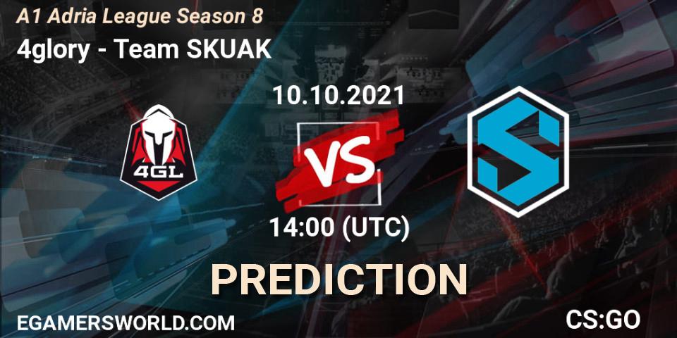 4glory vs Team SKUAK: Match Prediction. 10.10.2021 at 14:00, Counter-Strike (CS2), A1 Adria League Season 8