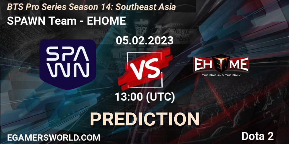 SPAWN Team vs EHOME: Match Prediction. 05.02.23, Dota 2, BTS Pro Series Season 14: Southeast Asia