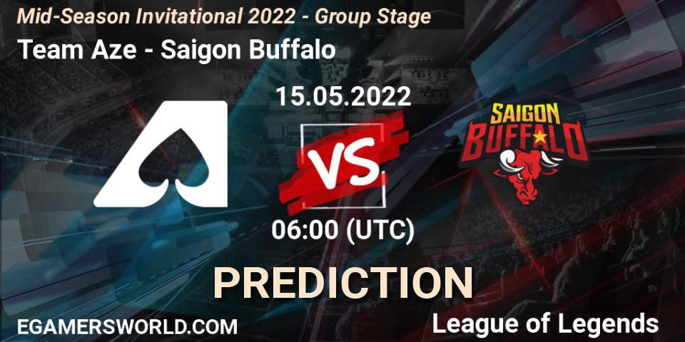 Team Aze vs Saigon Buffalo: Match Prediction. 15.05.2022 at 06:00, LoL, Mid-Season Invitational 2022 - Group Stage