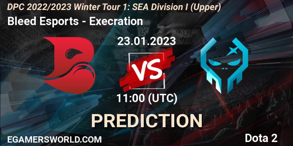 Bleed Esports vs Execration: Match Prediction. 23.01.2023 at 11:25, Dota 2, DPC 2022/2023 Winter Tour 1: SEA Division I (Upper)