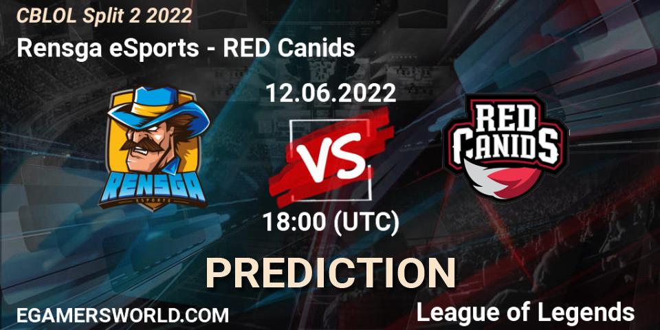 Rensga eSports vs RED Canids: Match Prediction. 12.06.2022 at 20:30, LoL, CBLOL Split 2 2022