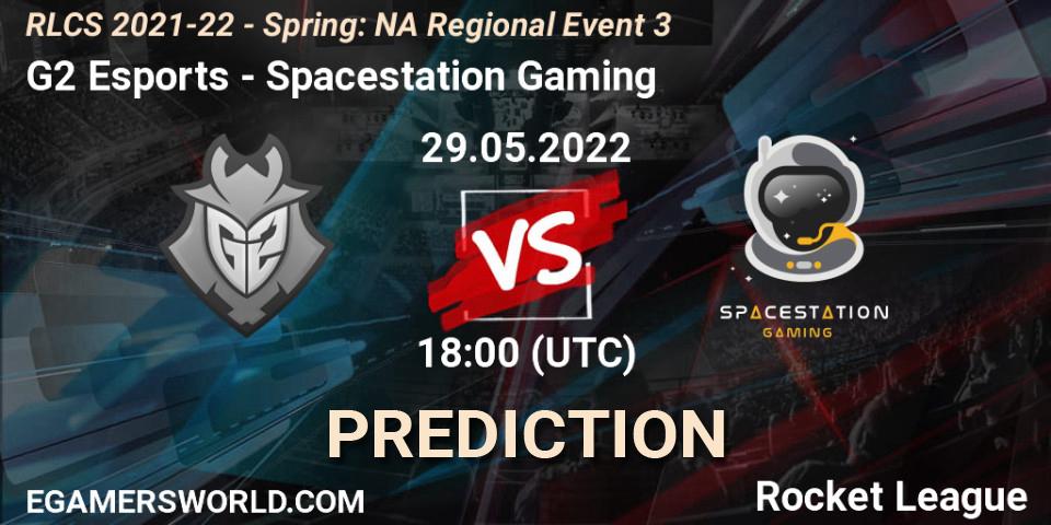 G2 Esports vs Spacestation Gaming: Match Prediction. 29.05.2022 at 18:00, Rocket League, RLCS 2021-22 - Spring: NA Regional Event 3