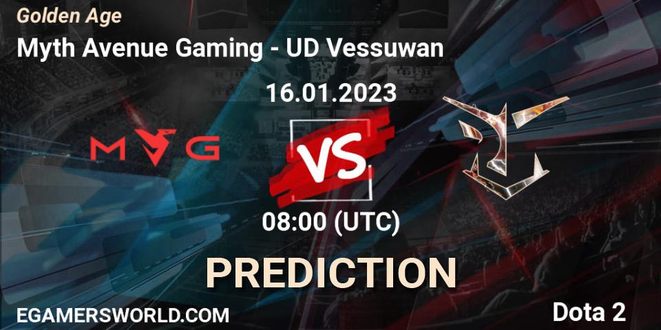 Myth Avenue Gaming vs UD Vessuwan: Match Prediction. 16.01.23, Dota 2, Golden Age
