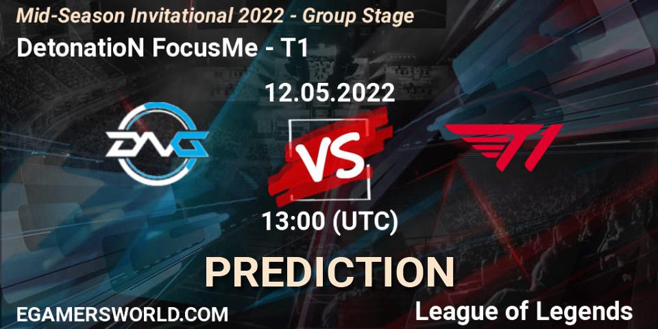 DetonatioN FocusMe vs T1: Match Prediction. 15.05.2022 at 07:00, LoL, Mid-Season Invitational 2022 - Group Stage