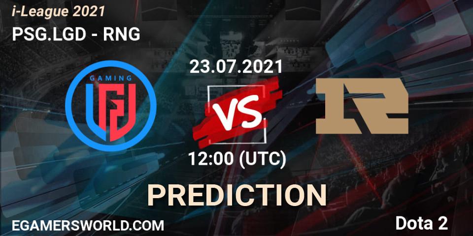 PSG.LGD vs RNG: Match Prediction. 23.07.21, Dota 2, i-League 2021 Season 1
