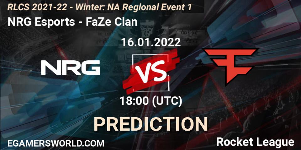 NRG Esports vs FaZe Clan: Match Prediction. 16.01.22, Rocket League, RLCS 2021-22 - Winter: NA Regional Event 1