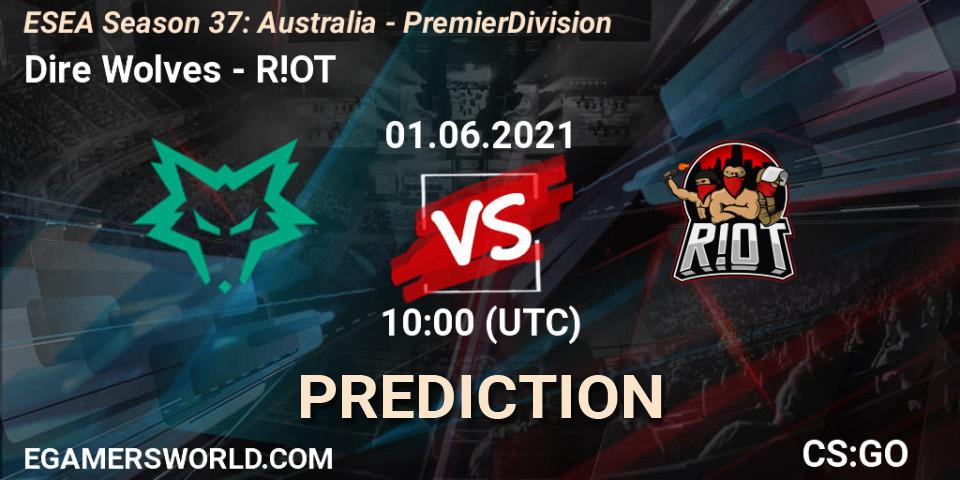 Dire Wolves vs R!OT: Match Prediction. 01.06.21, CS2 (CS:GO), ESEA Season 37: Australia - Premier Division