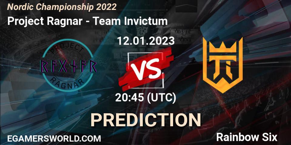 Project Ragnar vs Team Invictum: Match Prediction. 12.01.2023 at 20:45, Rainbow Six, Nordic Championship 2022