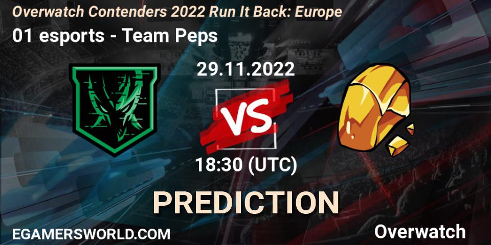 01 esports vs Team Peps: Match Prediction. 08.12.22, Overwatch, Overwatch Contenders 2022 Run It Back: Europe