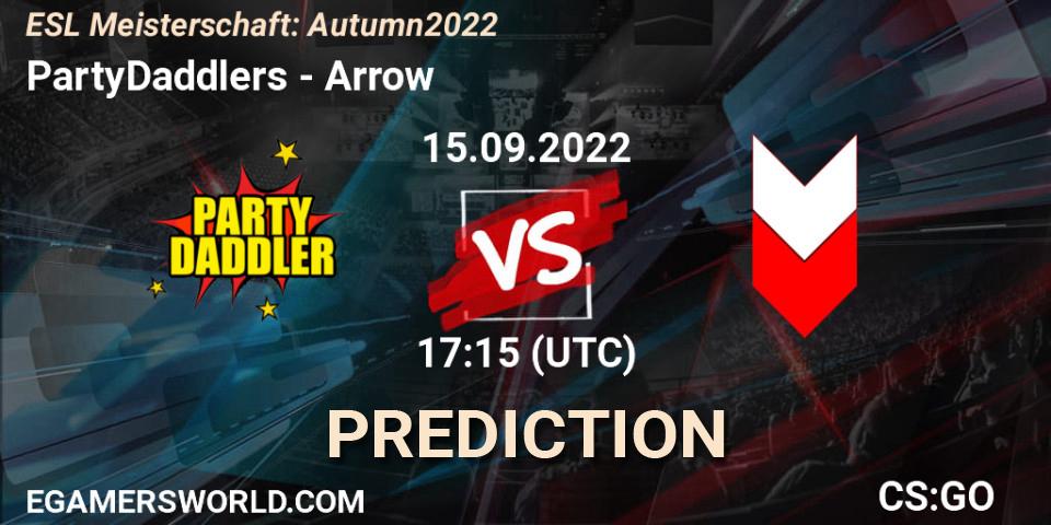 PartyDaddlers vs Arrow: Match Prediction. 15.09.2022 at 17:15, Counter-Strike (CS2), ESL Meisterschaft: Autumn 2022