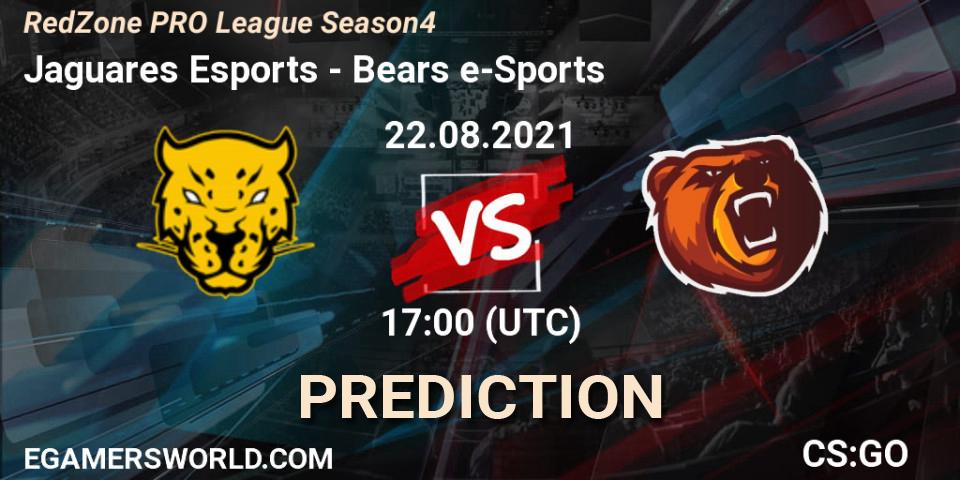 Jaguares Esports vs Bears e-Sports: Match Prediction. 22.08.2021 at 17:00, Counter-Strike (CS2), RedZone PRO League Season 4