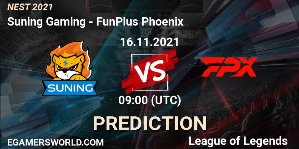 FunPlus Phoenix vs Suning Gaming: Match Prediction. 16.11.21, LoL, NEST 2021