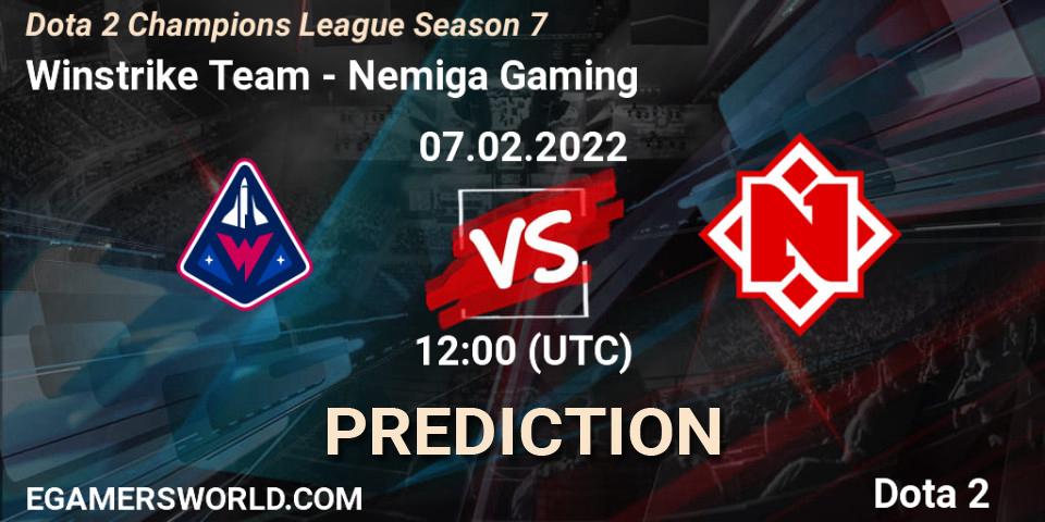 Winstrike Team vs Nemiga Gaming: Match Prediction. 07.02.2022 at 12:02, Dota 2, Dota 2 Champions League 2022 Season 7