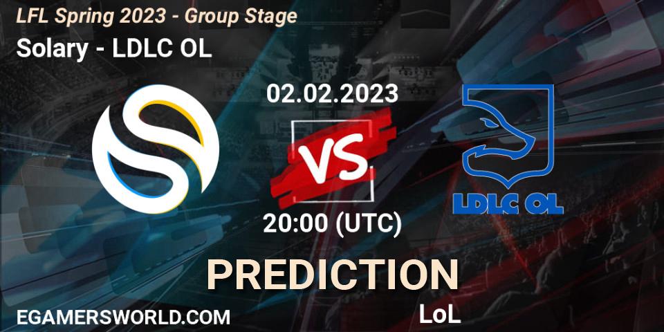Solary vs LDLC OL: Match Prediction. 02.02.23, LoL, LFL Spring 2023 - Group Stage