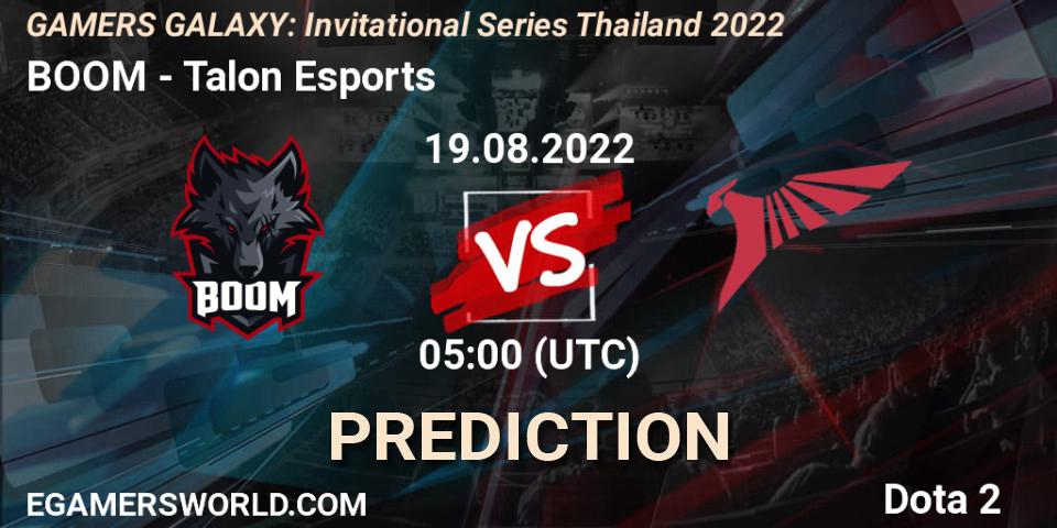 BOOM vs Talon Esports: Match Prediction. 19.08.22, Dota 2, GAMERS GALAXY: Invitational Series Thailand 2022