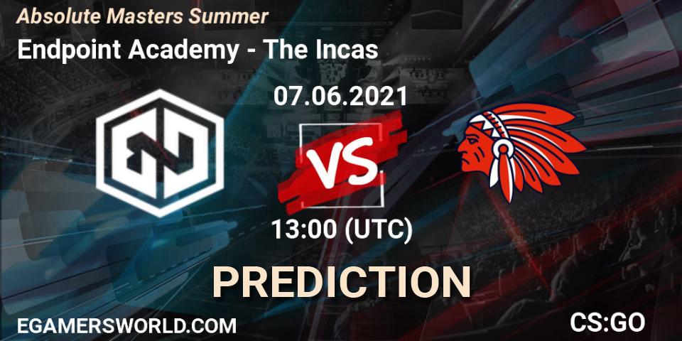 Endpoint Academy vs The Incas: Match Prediction. 07.06.2021 at 13:00, Counter-Strike (CS2), Absolute Masters Summer