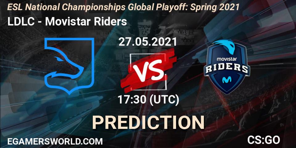 LDLC vs Movistar Riders: Match Prediction. 27.05.2021 at 17:30, Counter-Strike (CS2), ESL National Championships Global Playoff: Spring 2021