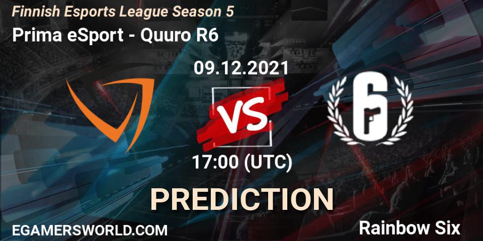 Prima eSport vs Quuro R6: Match Prediction. 09.12.2021 at 17:00, Rainbow Six, Finnish Esports League Season 5