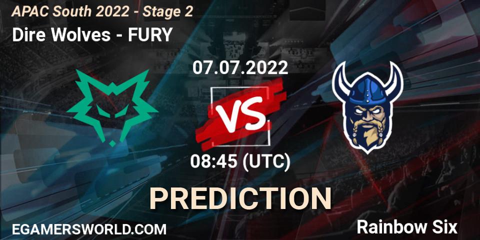 Dire Wolves vs FURY: Match Prediction. 07.07.22, Rainbow Six, APAC South 2022 - Stage 2