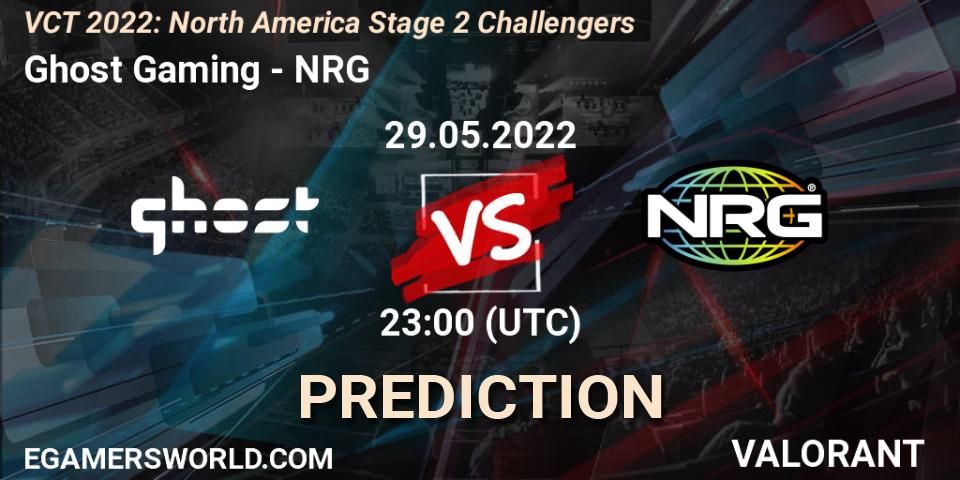 Ghost Gaming vs NRG: Match Prediction. 29.05.2022 at 22:15, VALORANT, VCT 2022: North America Stage 2 Challengers
