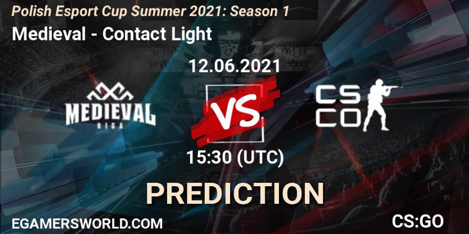 Medieval vs Contact Light: Match Prediction. 12.06.2021 at 15:30, Counter-Strike (CS2), Polish Esport Cup Summer 2021: Season 1