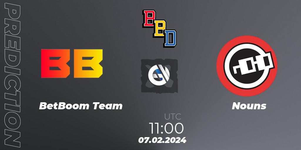 BetBoom Team vs Nouns: Match Prediction. 07.02.24, Dota 2, BetBoom Dacha Dubai 2024