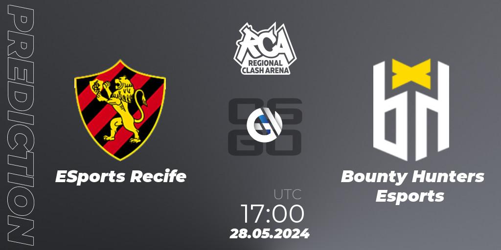 ESports Recife vs Bounty Hunters Esports: Match Prediction. 28.05.2024 at 17:00, Counter-Strike (CS2), Regional Clash Arena South America: Closed Qualifier