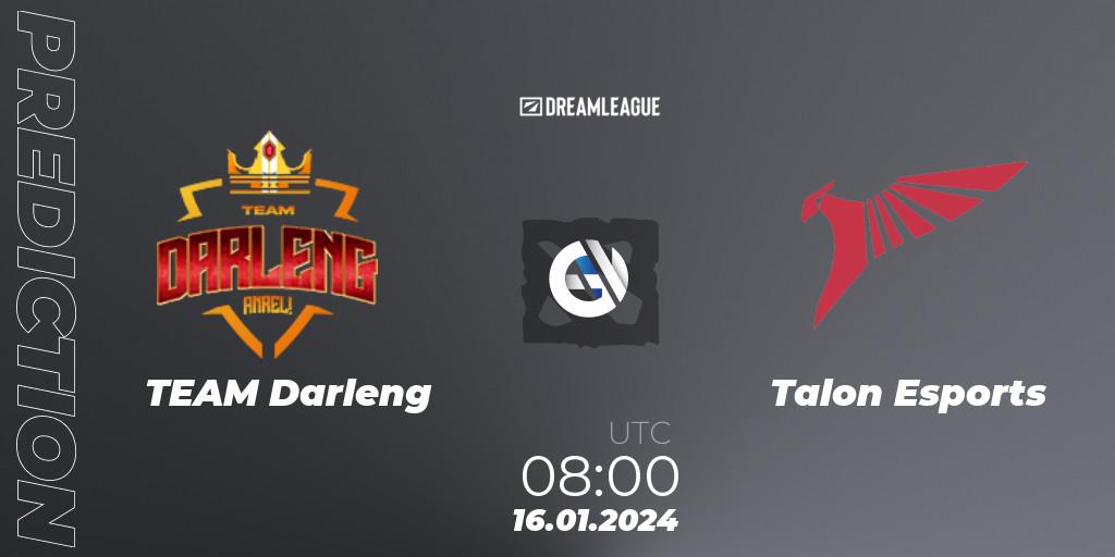 TEAM Darleng vs Talon Esports: Match Prediction. 16.01.2024 at 08:00, Dota 2, DreamLeague Season 22: Southeast Asia Closed Qualifier