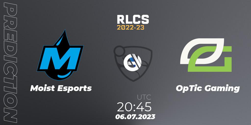 Moist Esports vs OpTic Gaming: Match Prediction. 06.07.2023 at 20:45, Rocket League, RLCS 2022-23 Spring Major