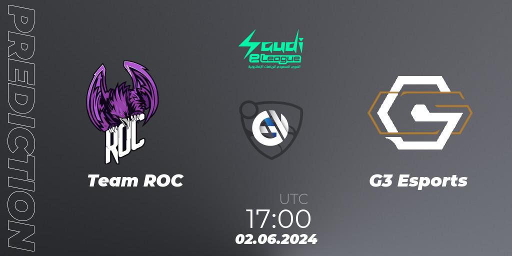 Team ROC vs G3 Esports: Match Prediction. 02.06.2024 at 17:00, Rocket League, Saudi eLeague 2024 - Major 2: Online Major Phase 2