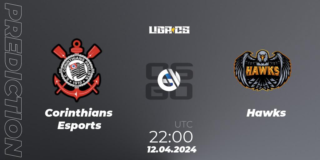 Corinthians Esports vs Hawks: Match Prediction. 12.04.24, CS2 (CS:GO), LIGA CS: Summer 2024